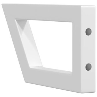 Wandbeugels voor wasbak 2 st trapezium staal wit 7