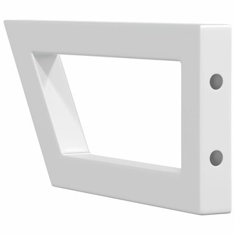 Wandbeugels voor wasbak 2 st trapezium staal wit 7