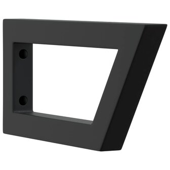 Wandbeugels voor wasbak 2 st trapezium staal zwart 4
