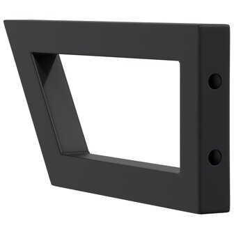Wandbeugels voor wasbak 2 st trapezium staal zwart 7