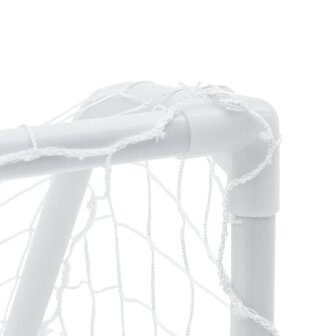 Kindervoetbaldoelen 2 st met bal 64x35x48 cm metaal wit 8