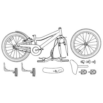 Kinderfiets 14 Inch voor 3-5 jaar oud Lichtblauw 8