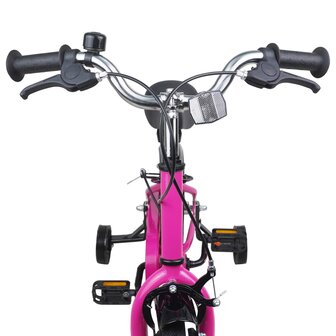 Kinderfiets 12 Inch voor 2-4 jaar oud Roze Zwart 5