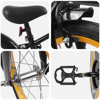 Kinderfiets 16 Inch voor 4-6 jaar oud Zwart 4