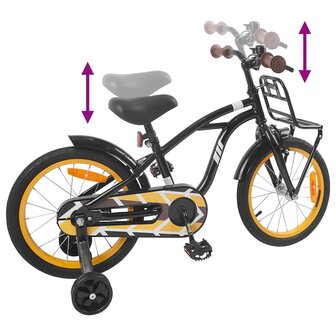 Kinderfiets 16 Inch voor 4-6 jaar oud Zwart 7
