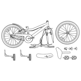 Kinderfiets 14 Inch voor 3-5 jaar oud Groen 8