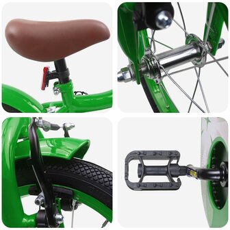 Kinderfiets 16 Inch voor 4-6 jaar oud Groen 4