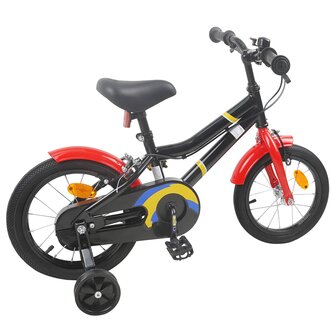Kinderfiets 14 Inch voor 3-5 jaar oud Zwart Rood 3