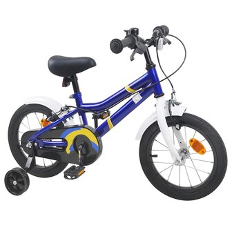Kinderfiets 12 Inch voor 2-4 jaar oud Blauw Wit 2