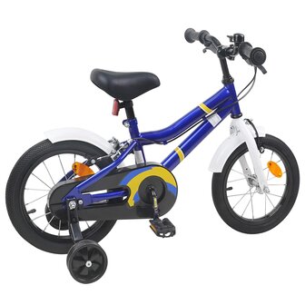 Kinderfiets 12 Inch voor 2-4 jaar oud Blauw Wit 3