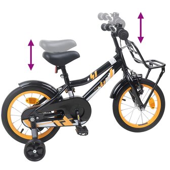 Kinderfiets 12 Inch voor 2-4 jaar oud Oranje Zwart 7