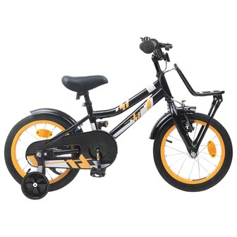 Kinderfiets 14 Inch voor 3-5 jaar oud Oranje en Zwart 1