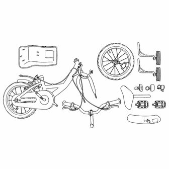 Kinderfiets 14 Inch voor 3-5 jaar oud Lichtroze 8