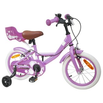 Kinderfiets 12 Inch voor 2-4 jaar oud Paars 2