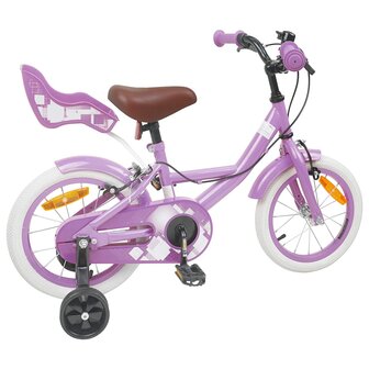 Kinderfiets 12 Inch voor 2-4 jaar oud Paars 3