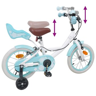 Kinderfiets 14 Inch voor 3-5 jaar oud Wit 7