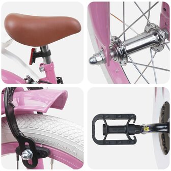 Kinderfiets 12 Inch voor 2-4 jaar oud Lichtroze 4