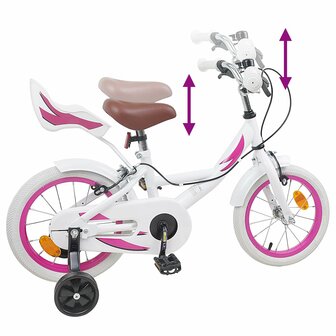 Kinderfiets 12 Inch voor 2-4 jaar oud Wit 7