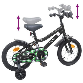Kinderfiets 12 Inch voor 2-4 jaar oud Zwart 7