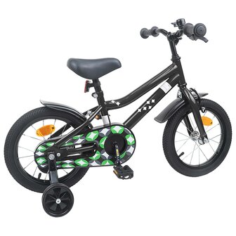 Kinderfiets 14 Inch voor 3-5 jaar oud Zwart 3