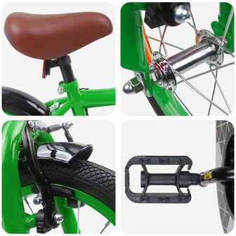 Kinderfiets 12 Inch voor 2-4 jaar oud Groen 4