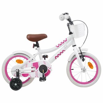 Kinderfiets 14 Inch voor 3-5 jaar oud Wit 1