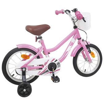 Kinderfiets 12 Inch voor 2-4 jaar oud Lichtroze 3