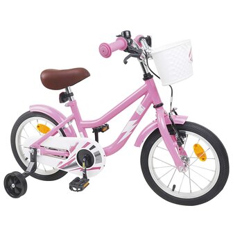 Kinderfiets 14 Inch voor 3-5 jaar oud Lichtroze 2