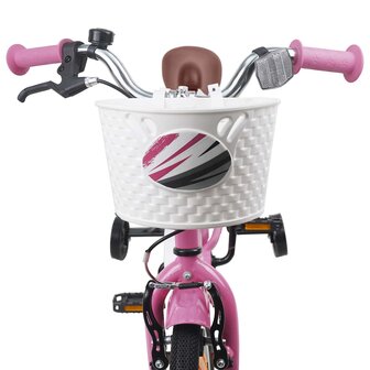 Kinderfiets 14 Inch voor 3-5 jaar oud Lichtroze 5