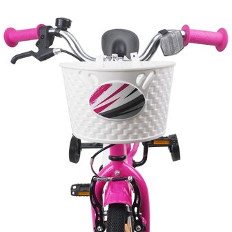 Kinderfiets 14 Inch voor 3-5 jaar oud Donkerroze 5