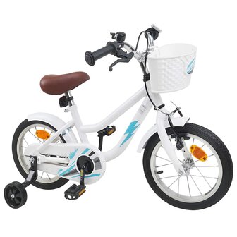 Kinderfiets 14 Inch voor 3-5 jaar oud Wit 2