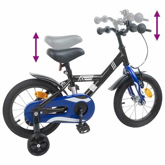 Kinderfiets 14 Inch voor 3-5 jaar oud Zwart 7