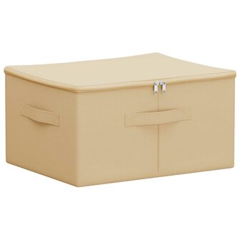 Opbergbox Cr&egrave;mekleurig 43 x 34 x 23 cm Nonwoven stof 2