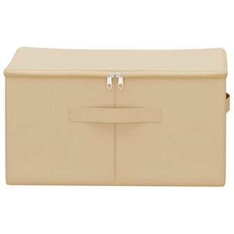 Opbergbox Cr&egrave;mekleurig 43 x 34 x 23 cm Nonwoven stof 4