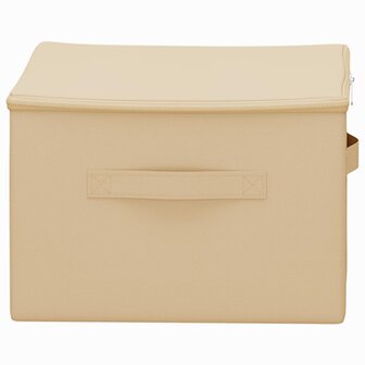 Opbergbox Cr&egrave;mekleurig 43 x 34 x 23 cm Nonwoven stof 5