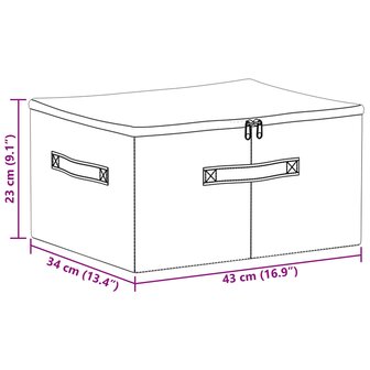 Opbergbox Cr&egrave;mekleurig 43 x 34 x 23 cm Nonwoven stof 11