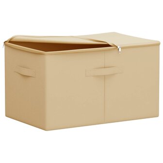 Opbergbox Cr&egrave;mekleurig 60 x 43 x 35 cm Nonwoven stof 3