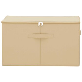 Opbergbox Cr&egrave;mekleurig 60 x 43 x 35 cm Nonwoven stof 4