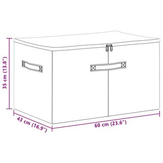 Opbergbox Cr&egrave;mekleurig 60 x 43 x 35 cm Nonwoven stof 11