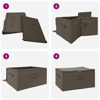 Opbergbox Grijs 43 x 34 x 23 cm Nonwoven stof 9