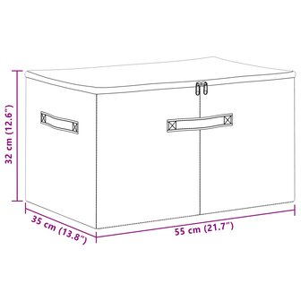 Opbergbox Grijs 55 x 35 x 32 cm Nonwoven stof 11