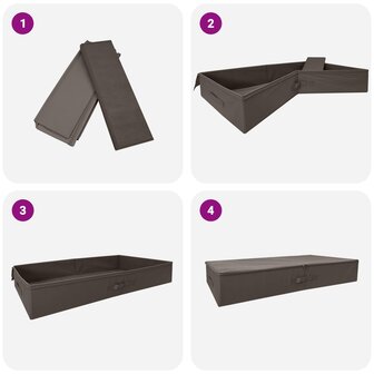 Opbergbox Grijs 90 x 48 x 15 cm Nonwoven stof 9