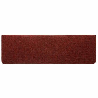 Trapmatten Zelfklevend 5 stuks 65x21x4 cm Bordeaux Rood Rechthoekige Rand 4