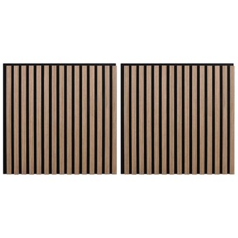 Wandpanelen 2 pcs Bruin 60,5 x 60 cm 2