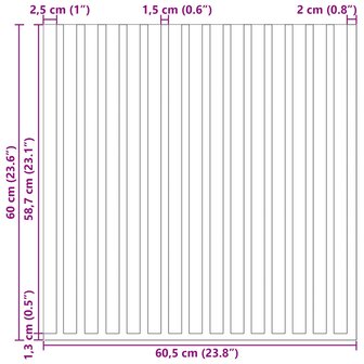 Wandpanelen 2 pcs Antracietkleurig 60,5 x 60 cm 10
