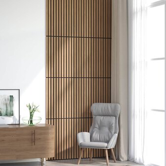 Wandpanelen 8 pcs Naturel 60,5 x 60 cm 1