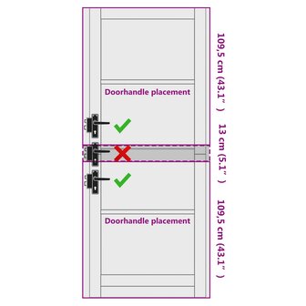 Binnendeur Wit 83 x 232 cm Multiplex 9