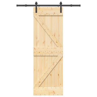 Schuifdeur NARVIK Naturel en Zwart 70 x 210 cm (152,5 cm) 4