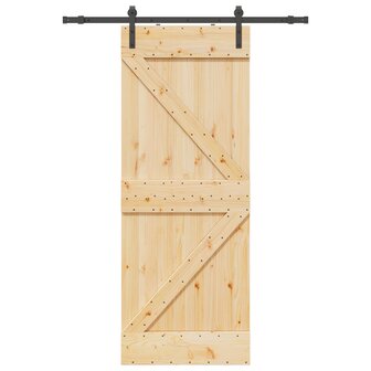 Schuifdeur NARVIK Naturel en Zwart 80 x 210 cm (152,5 cm) 4
