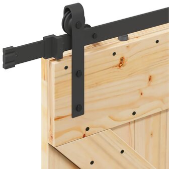 Schuifdeur NARVIK Naturel en Zwart 80 x 210 cm (213,5 cm) 6